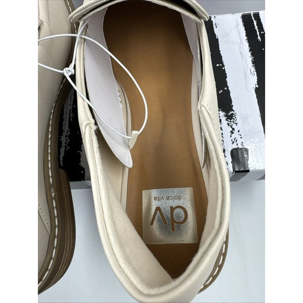 Dolce Vita Flirty Loafer Slip On Shoe Women's, Size 11M, Ivory Beige 1908440 New